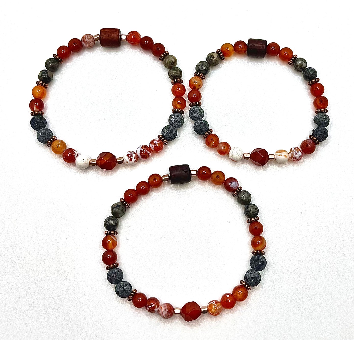 Group of 3 fire walk with me bracelets